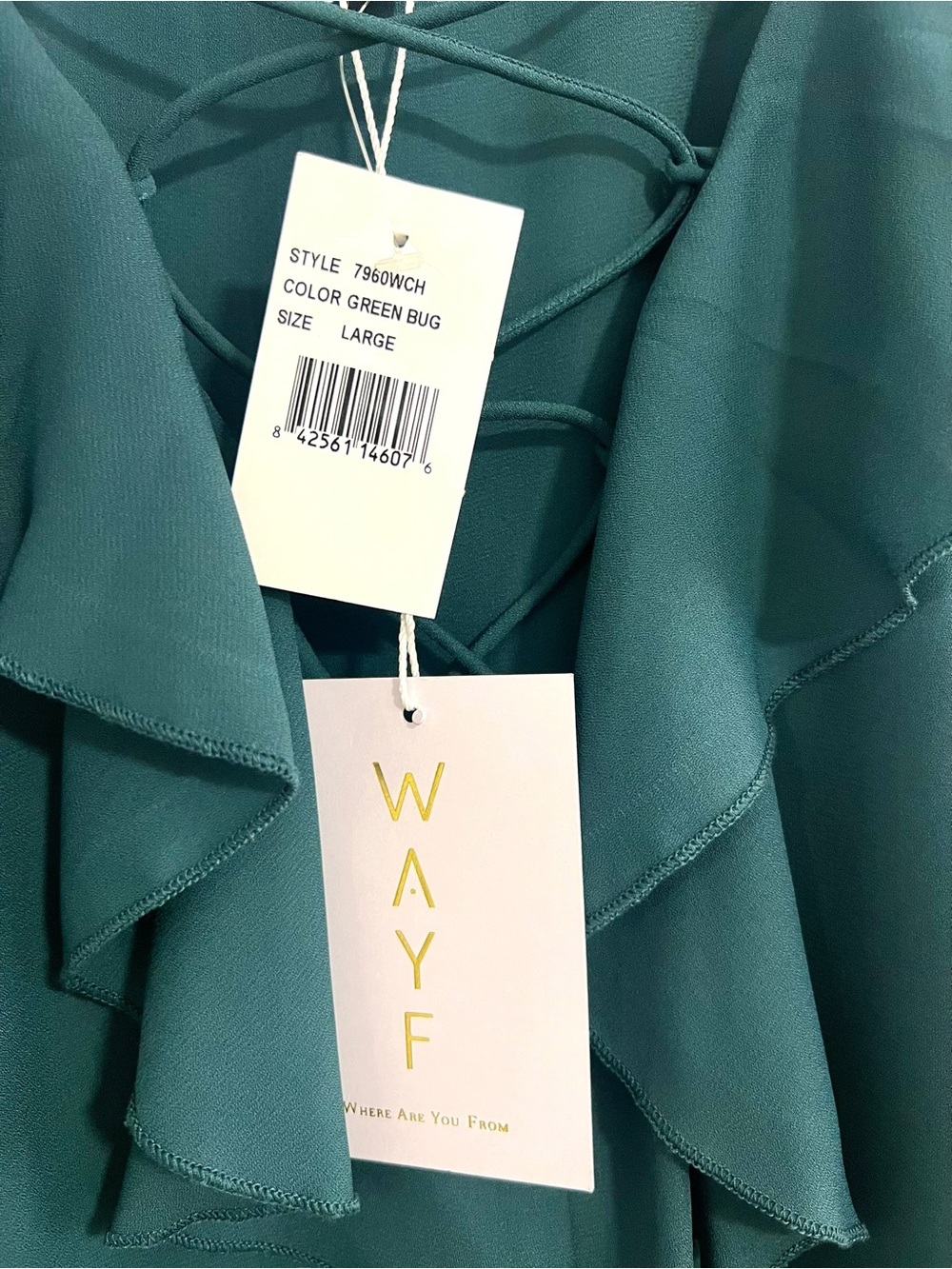 WAYF Ruffle Lace-Up Cami - Picture 7 of 11